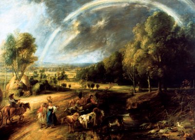 Landschaft mit einem Regenbogen, ca. 1630 von Peter Paul Rubens