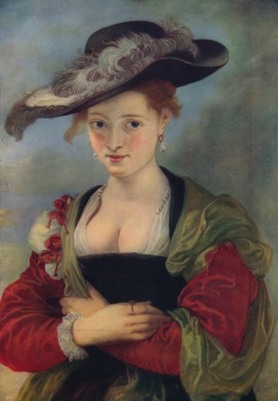 Le Chapeau De Paille, ca. 1622-1625, ca. 1915 von Peter Paul Rubens