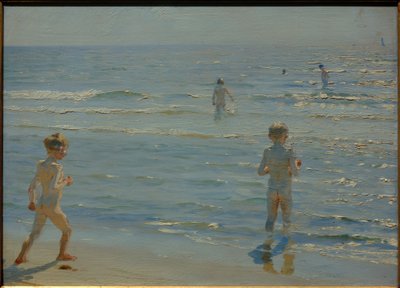 Badende Jungen. Sonnenschein. Skagen von Peder Severin Krøyer