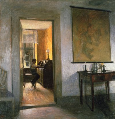 Junge beim Lernen von Peter Vilhelm Ilsted