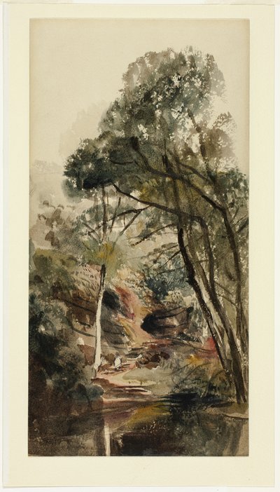 Eine bewaldete Flusslandschaft von Peter de Wint