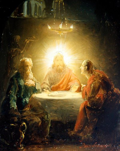 Christus bricht das Brot von Petrus van Schendel