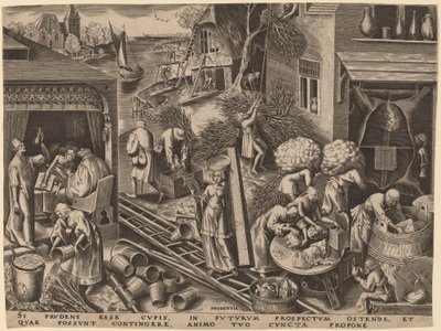 Klugheit von Philip Galle after Pieter Bruegel the Elder