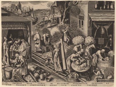 Klugheit von Philip Galle after Pieter Bruegel the Elder