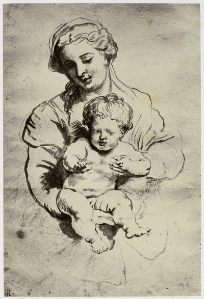 Rubens, seine Frau und Kind von Philip Henry Delamotte
