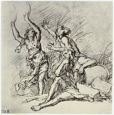 Salvator Rosa, Pan und Syrinx von Philip Henry Delamotte