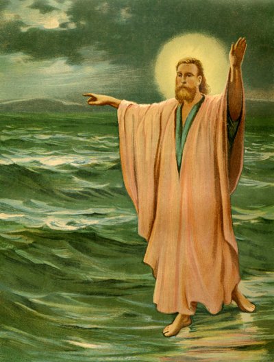 Jesus geht auf dem Wasser von Philip Richard Morris