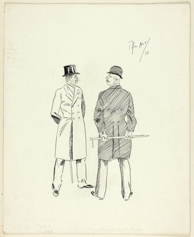 Zwei Herren mit Spazierstöcken von Philip William May