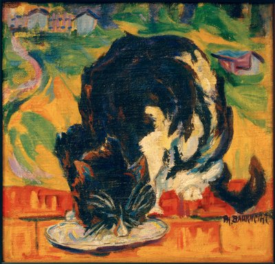 Fressende Katze von Philipp Bauknecht