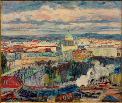 Blick auf Potsdam mit der Nikolaikirche von Philipp Franck