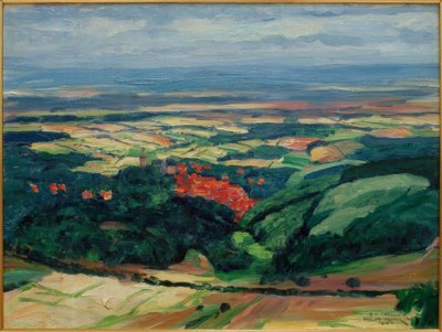 Blick über Kronberg in die Mainebene von Philipp Franck