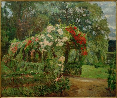 Rosenlaube im Richterschen Garten von Philipp Franck