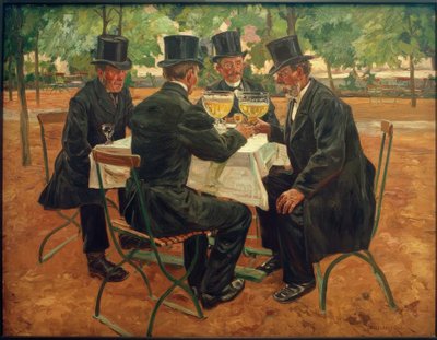 Totengräber beim Weißbier von Philipp Franck