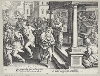 Das Begräbnis des Heiligen Stephanus von Philips Galle