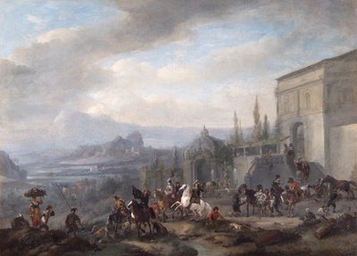 Der Aufbruch einer Falkenjagdgesellschaft, ca. 1650er von Philips Wouwerman