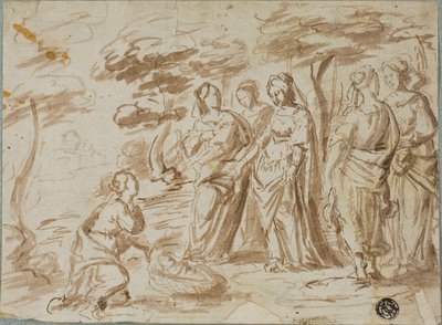 Die Auffindung des Mose von Pier Francesco Mola