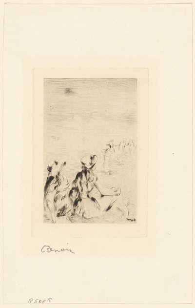 Kinder am Strand, Berneval von Pierre Auguste Renoir