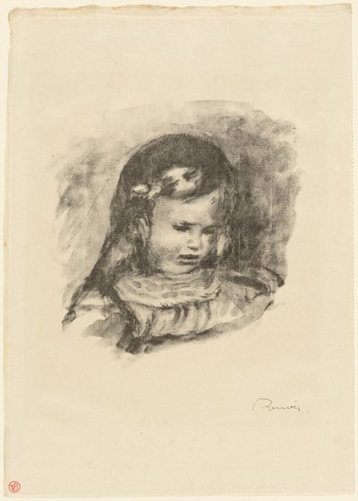 Claude Renoir, gesenkter Kopf von Pierre Auguste Renoir