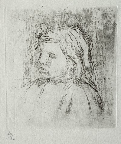 Claude Renoir, dreiviertel nach links von Pierre Auguste Renoir