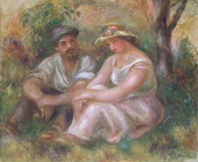 Konversation, 1912 von Pierre Auguste Renoir