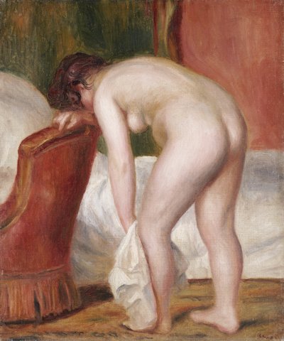 Weiblicher Akt beim Abtrocknen, ca. 1909 von Pierre Auguste Renoir