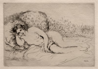 Liegende nackte Frau von Pierre Auguste Renoir