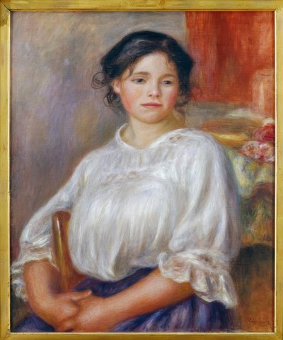 Jeune fille assise von Pierre Auguste Renoir