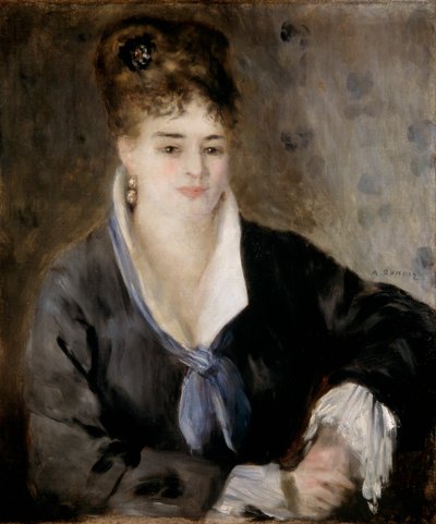Dame in Schwarz, 1876 von Pierre Auguste Renoir