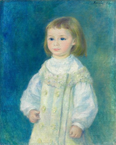 Lucie Berard (Kind in Weiß) von Pierre Auguste Renoir