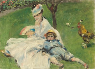Madame Monet und ihr Sohn von Pierre Auguste Renoir