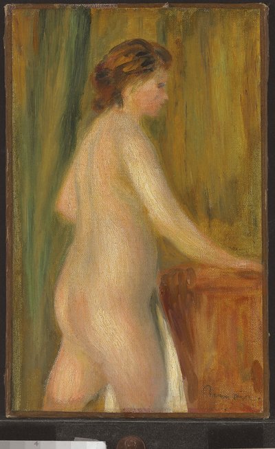 Akt mit Badetuch, ca. 1900 von Pierre Auguste Renoir