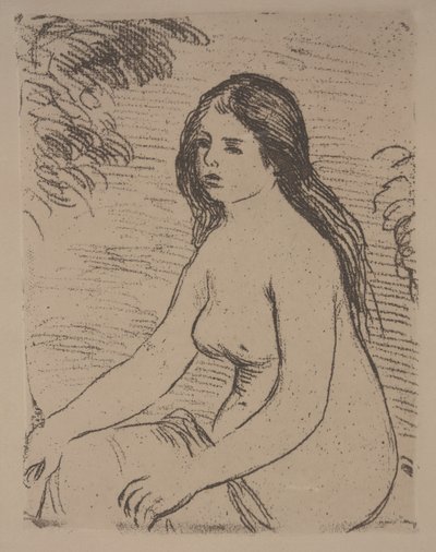 Sitzender weiblicher Akt von Pierre Auguste Renoir