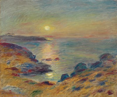 Sonnenuntergang in Douarnenez, ca. 1883 von Pierre Auguste Renoir