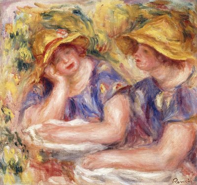 Zwei Frauen in blauen Kleidern von Pierre Auguste Renoir