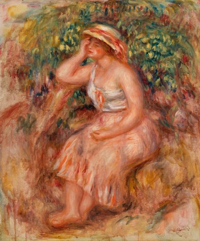 Träumende Frau von Pierre Auguste Renoir