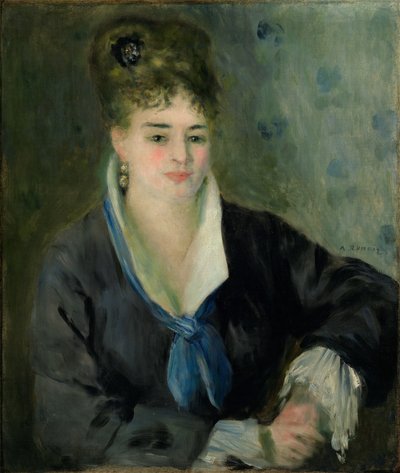 Frau in Schwarz von Pierre Auguste Renoir