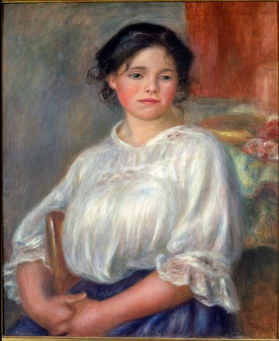 Sitzendes junges Mädchen von Pierre Auguste Renoir