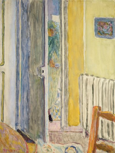 Eine Frau betritt das Wohnzimmer, 1942 von Pierre Bonnard