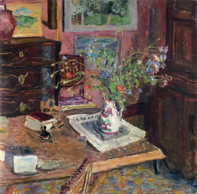 Innenraum mit Blumen, ca. 1910 von Pierre Bonnard