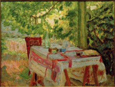 Der gedeckte Tisch unter der Linde von Pierre Bonnard