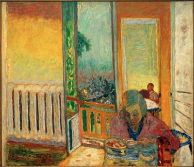 Das Frühstück am Heizkörper von Pierre Bonnard