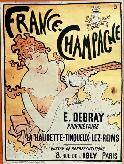 Plakat zur Werbung für France Champagne, 1891 von Pierre Bonnard