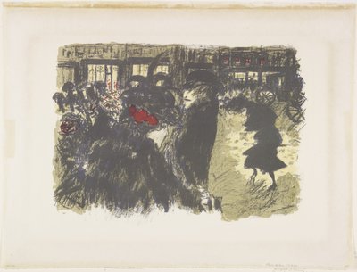 Platz bei Nacht von Pierre Bonnard