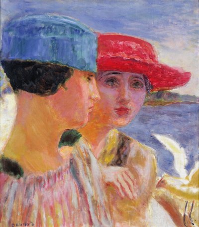 Junge Frauen mit einer Möwe, 1917 von Pierre Bonnard