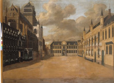 Burgplatz, Brügge von Pierre Francois Ledoulx
