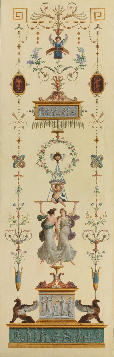 Dekoratives Panel von Pierre II Rousseau