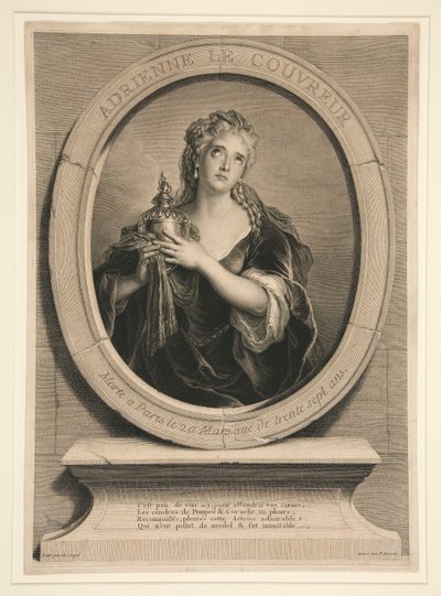 Adrienne le Couvreur von Pierre Imbert Drevet