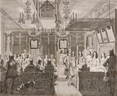König Karl II. speist mit Lucy Walter von Pierre Philippe