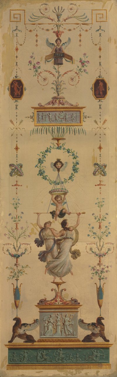 Dekoratives Paneel, 1790er Jahre von Pierre Rousseau