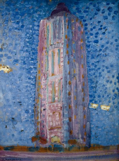 Der Leuchtturm von Westkapelle von Piet Mondrian